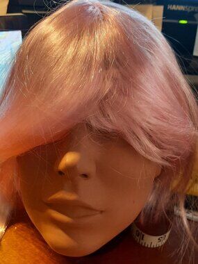 NEW TAG ! Wig Long 12 Inch Straight Shinning Light Pink